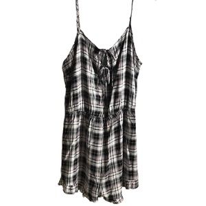 Forever 21 plaid lounge cami shorts romper Large